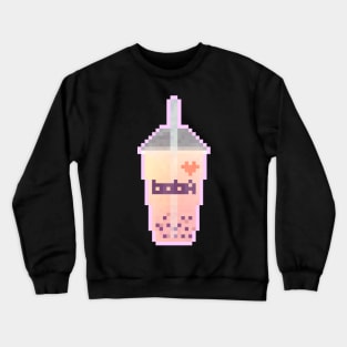 Pixel Boba - Peach Crewneck Sweatshirt